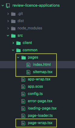 Text editor screen showing prototype file structure